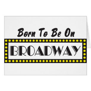 Soutenu pour être sur Broadway