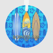 Soutenu pour surfer Tiki bleu (dos)
