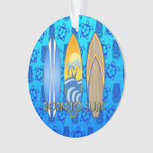 Soutenu pour surfer Tiki bleu (devant)