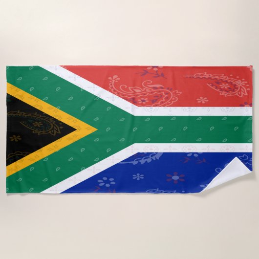 South AFrica Flag Beach Towel Strandlaken (Voorkant)