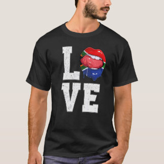 South Africa Flag Soccer Fan Love South African T-shirt