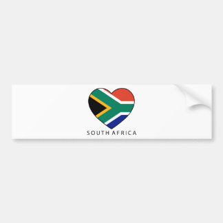 South Africa Heart with black SOUTH AFRICA Bumpersticker
