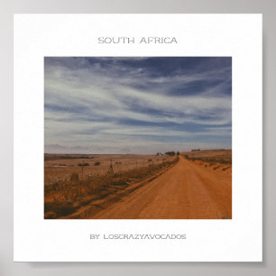 South Africa Natuur Road Landscape Travel Poster
