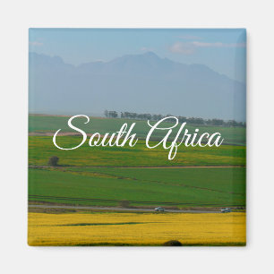 South Africa Rural Canola Landscape Mountains SA. Magneet