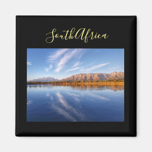 South Africa Water Mountains Lake Landscape Magnet Magneet