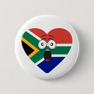 South African heart - For real South Africans Ronde Button 5,7 Cm