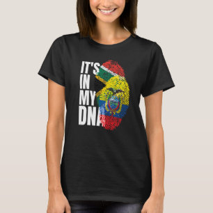 South African Plus Ecuadorian Mix DNA Heritage Fla T-shirt