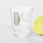 South African Talking Ms Penguin Personalized Text Shot Glas (Achterkant)