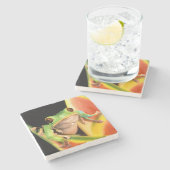 South America, Ecuador, Amazon. Tree frog Stenen Onderzetter (Zijkant)