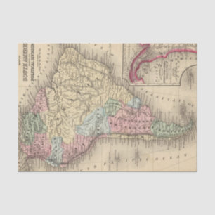 South America Map door Mitchell Tissuepapier