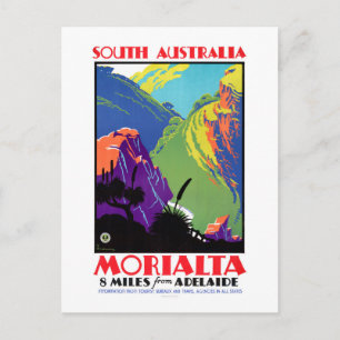 South Australia Morialta Vintage Travel Poster Briefkaart