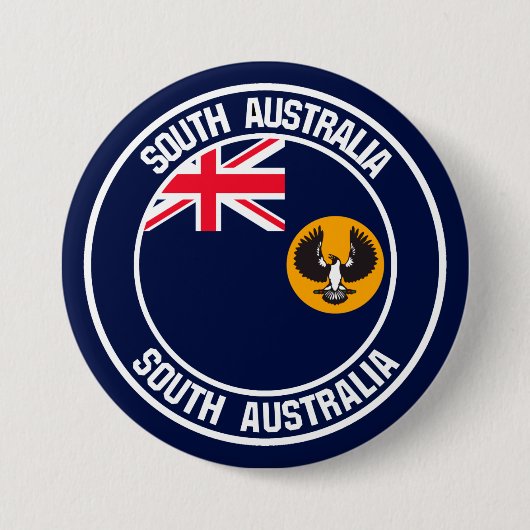 South Australia Round Emblem Ronde Button 7,6 Cm (Voorkant)