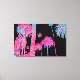 South Beach Art Deco Miami Florida Neon Canvas Art Afdruk