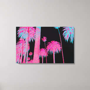 South Beach Art Deco Miami Florida Neon Canvas Art Afdruk