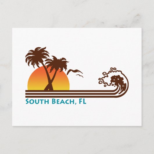 South Beach Briefkaart (Voorkant)