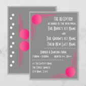 South Beach Deco Trouwreceptie Kaart (Voorkant / Achterkant)