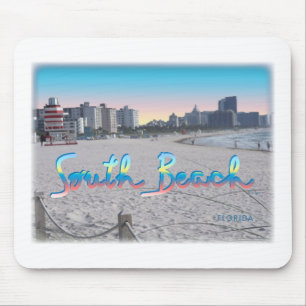 South Beach, FL City Uitzicht Muismat