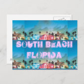 SOUTH BEACH, Florida Briefkaart (Voorkant / Achterkant)