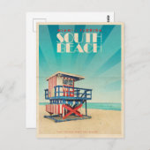  South Beach Florida Briefkaart (Voorkant / Achterkant)