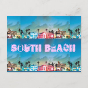 SOUTH BEACH, Florida Briefkaart
