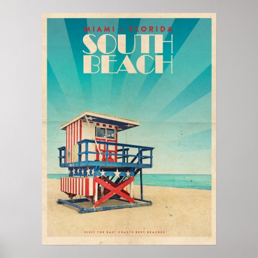  South Beach Florida Poster (Voorkant)