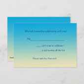 South Beach Invitation Response Card RSVP Kaartje (Voorkant / Achterkant)