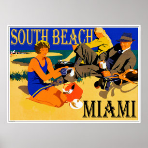 South Beach Miami  Beach Poster