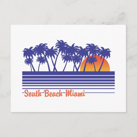 South Beach Miami Briefkaart (Voorkant)