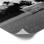 South Beach Miami, Florida Black/White Panorama Poster (Hoek)