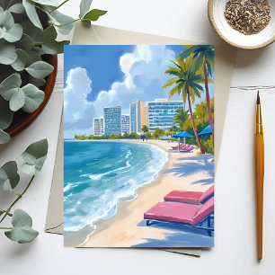 South Beach Miami Florida Briefkaart