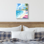 South Beach Miami Florida Canvas Afdruk (Insitu (Slaapkamer))