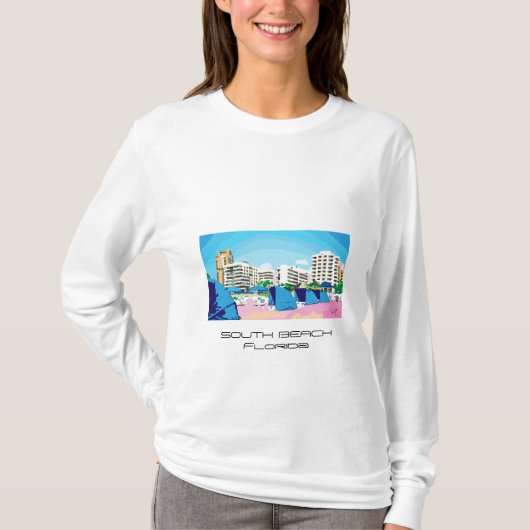 SOUTH BEACH, MIAMI, T-shirt FLORIDA (Devant)