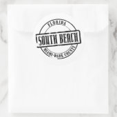 South Beach Titel Ronde Sticker (Tas)