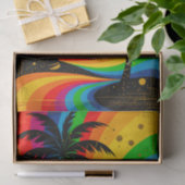 [South Beach Vibes] Retro Pop Art Deco Palm Trees Tissuepapier (Geschenk)