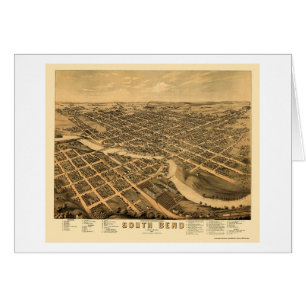 South Bend, DANS la carte panoramique - 1874