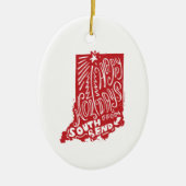 South Bend Indiana Holiday Tree Ornament (Voorkant)