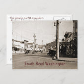 South Bend Washington circa 1925 Briefkaart (Voorkant / Achterkant)