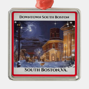 South Boston, VA. Ornement en métal de Noël