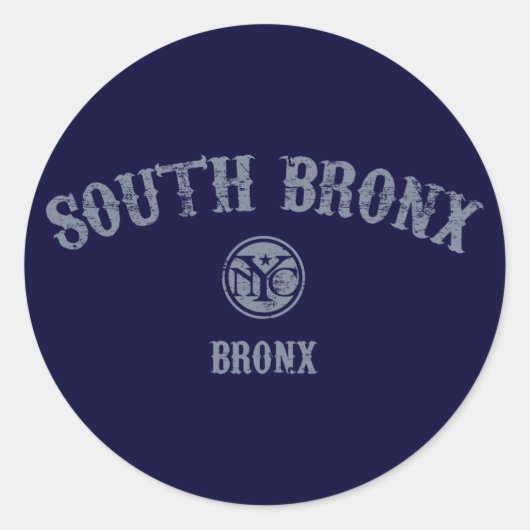 South Bronx Ronde Sticker (Voorkant)