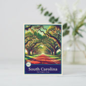 South Carolina | Anime Style Cel Shaded Briefkaart (Staand voorkant)