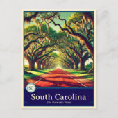 South Carolina | Anime Style Cel Shaded Briefkaart (Voorkant)