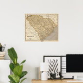 South Carolina Atlas Map Poster (Thuiskantoor)