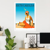  South Carolina Beach Scene Poster (Thuiskantoor)