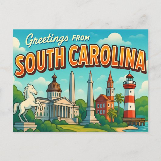 SOUTH CAROLINA BRIEFKAART (Voorkant)