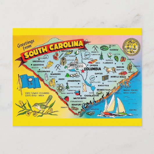 South Carolina  Briefkaart (Voorkant)