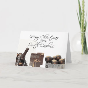 South Carolina Christmas-Kaart, specifieke staat Feestdagen Kaart