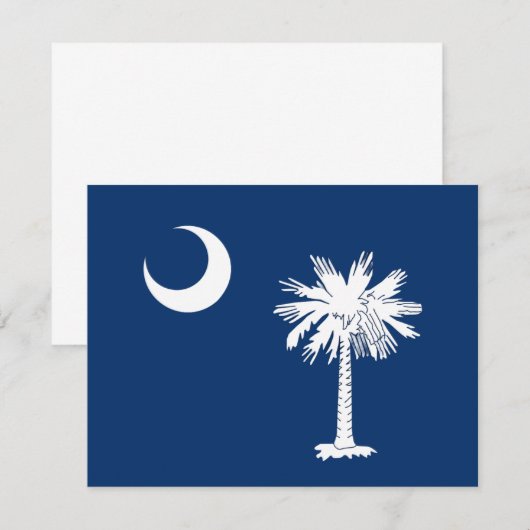 South Carolina Flag Dank je wel kaart (Voorkant / Achterkant)