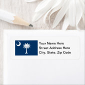 South Carolina Flag Etiket (Insitu)