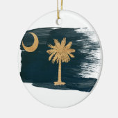 South Carolina Flag Keramisch Ornament (Links)