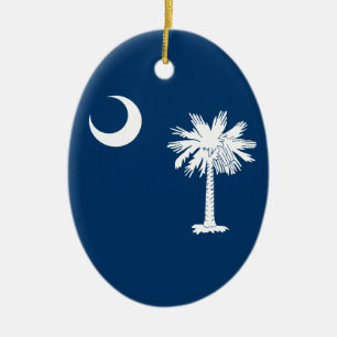 South Carolina Flag Keramisch Ornament